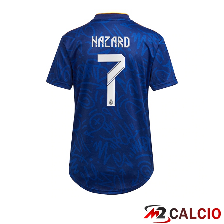 Maglia Real Madrid (HAZARD 7) Donna Seconda Blu 2021/2022