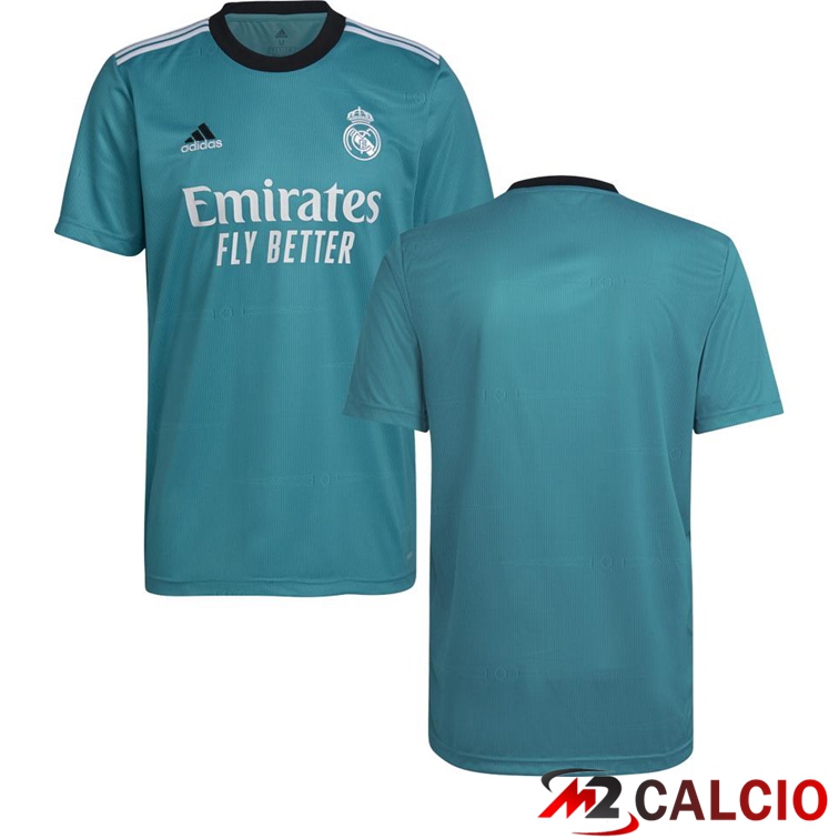 Maglie Calcio Real Madrid Terza Blu Verde 2021/2022