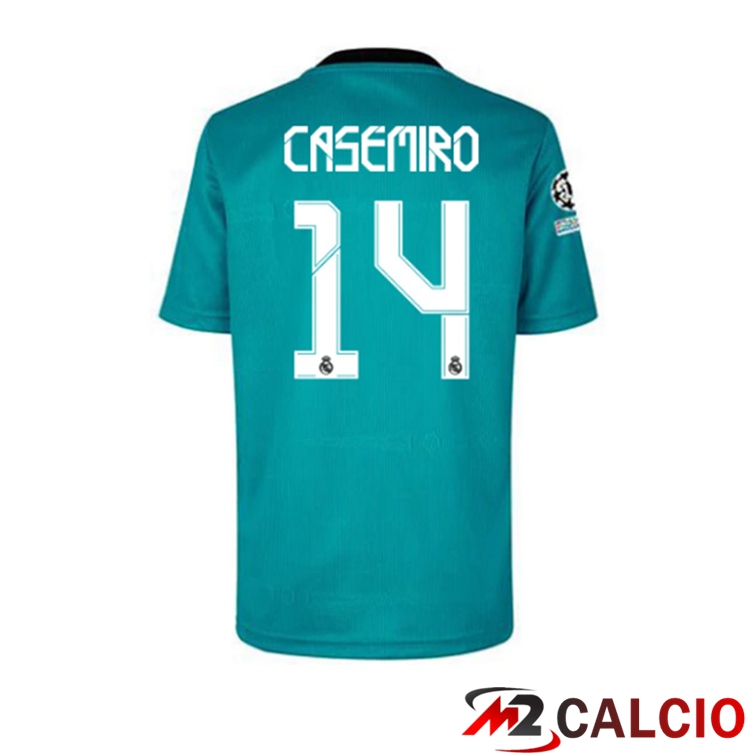 Maglia Real Madrid (CASEMIRO 14) Terza Blu Verde 2021/2022