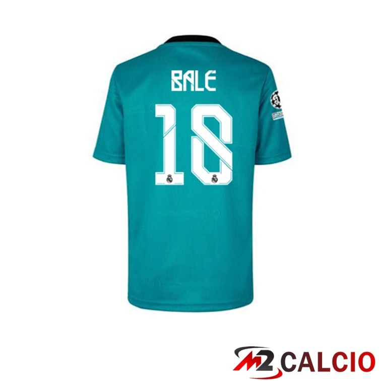 Maglia Real Madrid (GARETH BALE 18) Terza Blu Verde 2021/2022