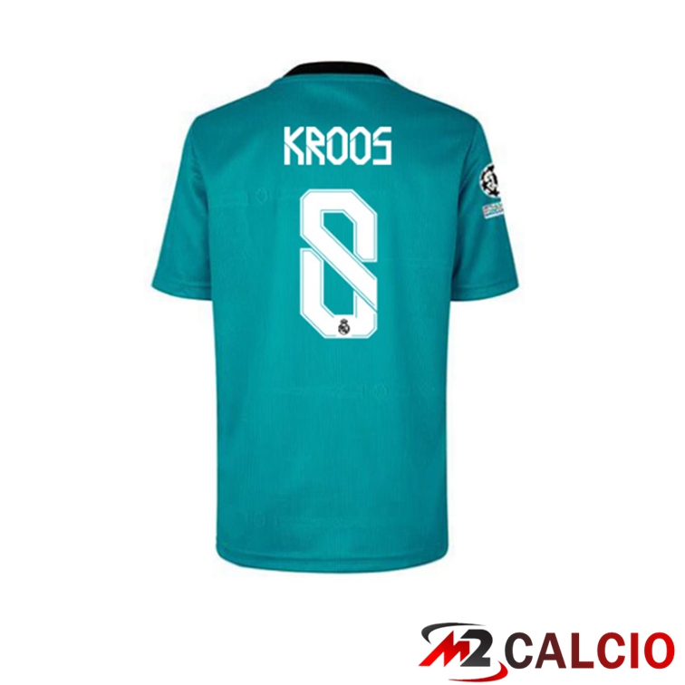 Maglia Real Madrid (KROOS 8) Terza Blu Verde 2021/2022