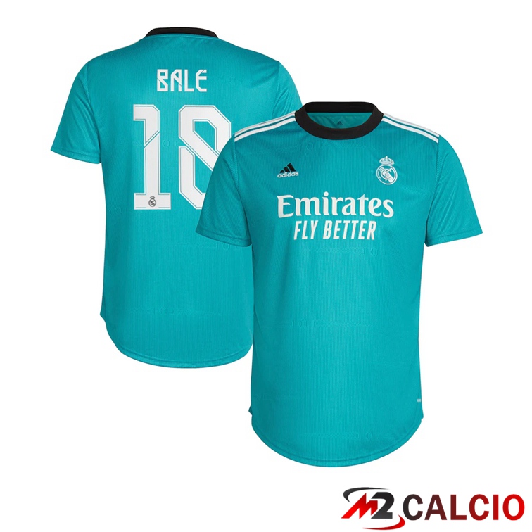 Maglia Real Madrid (GARETH BALE 18) Donna Terza Blu Verde 2021/2022