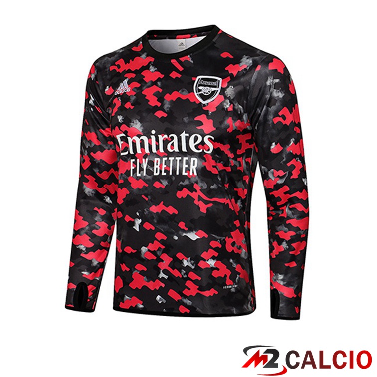 Felpa Allenamento FC Arsenal Rosso Nero 2021/2022