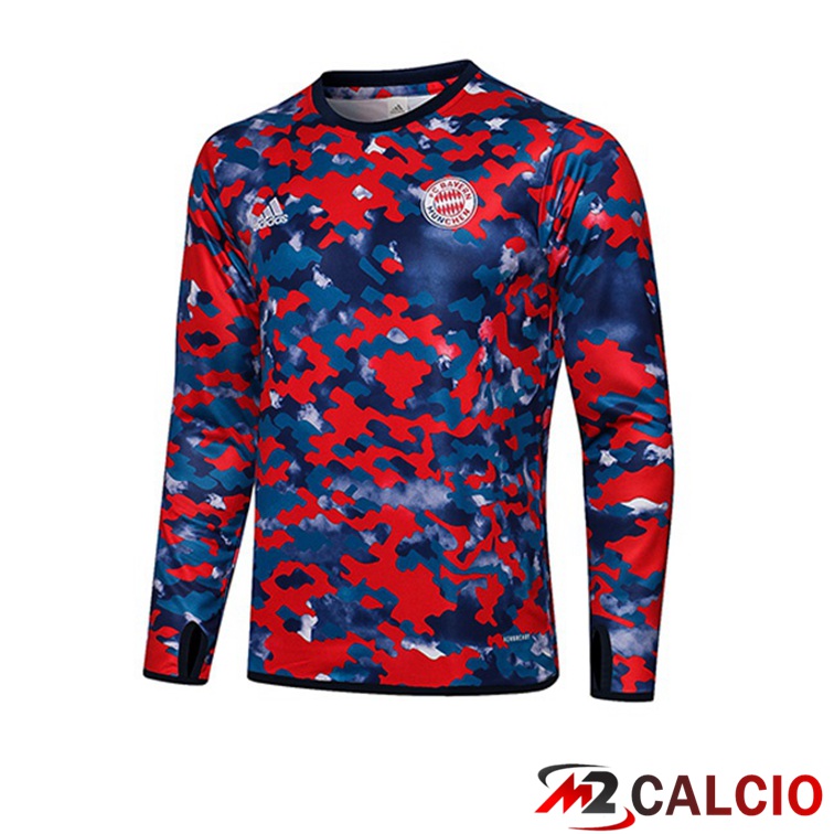 Felpa Allenamento Bayern Monaco Blu Rosso 2021/2022
