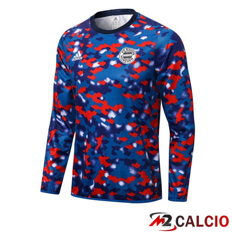 Felpa Allenamento Bayern Monaco Blu Rosso 2021/2022