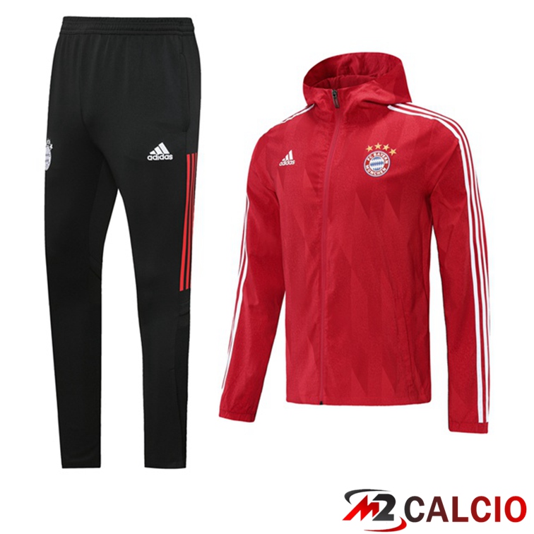 Giacca Con Cappuccio Tuta Bayern Monaco Rosso 2021/2022