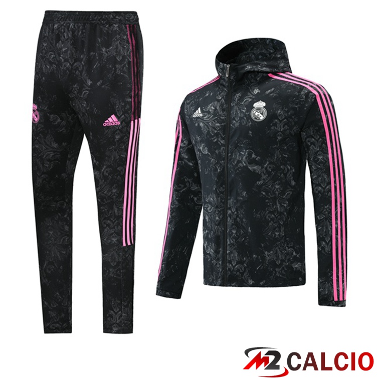 Giacca Con Cappuccio Tuta Real Madrid Nero 2021/2022