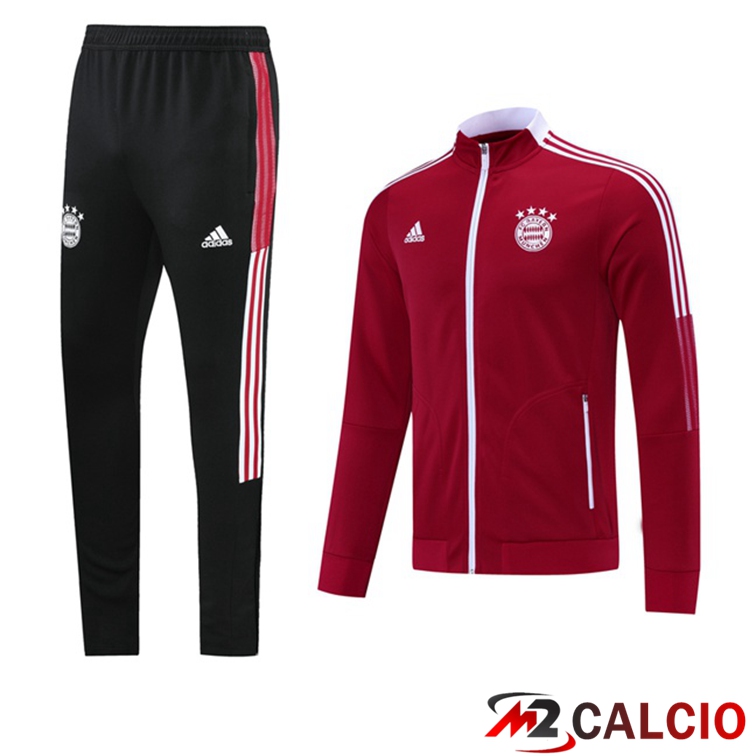 Insieme Tuta Calcio - Giacca Bayern Monaco Rosso 2021/2022