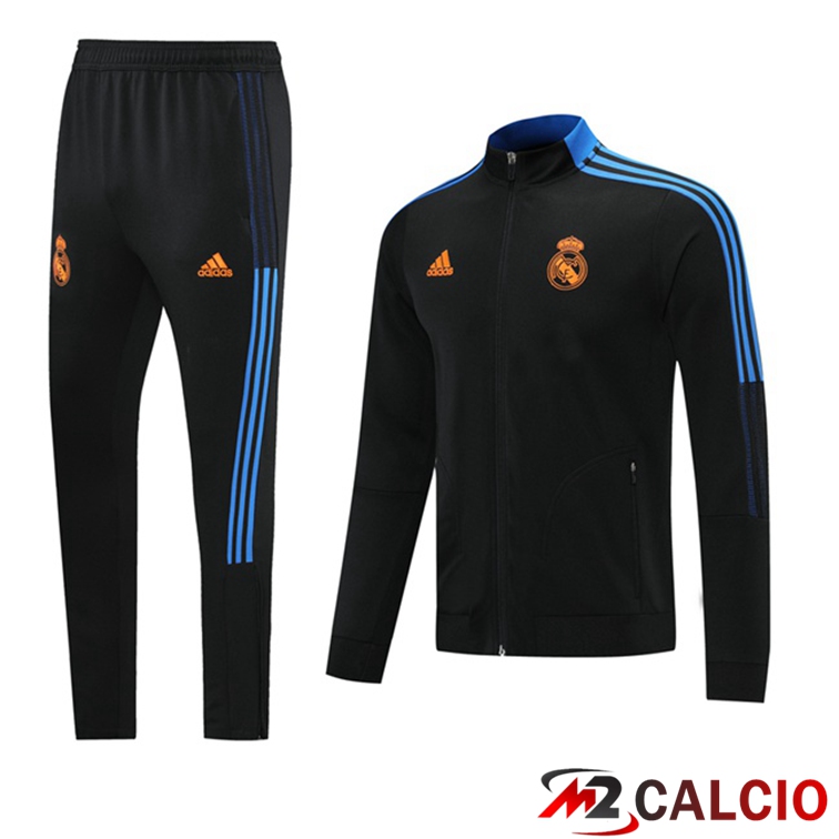 Insieme Tuta Calcio - Giacca Real Madrid Nero 2021/2022