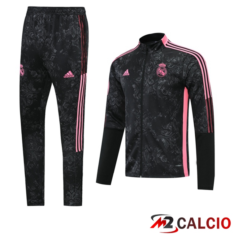 Insieme Tuta Calcio - Giacca Real Madrid Nero 2021/2022