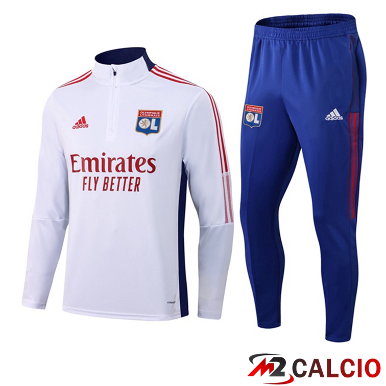 Insieme Tuta Calcio Lyon OL Bianco 2021/2022