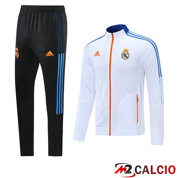 Insieme Tuta Calcio - Giacca Real Madrid Bianco 2021/2022