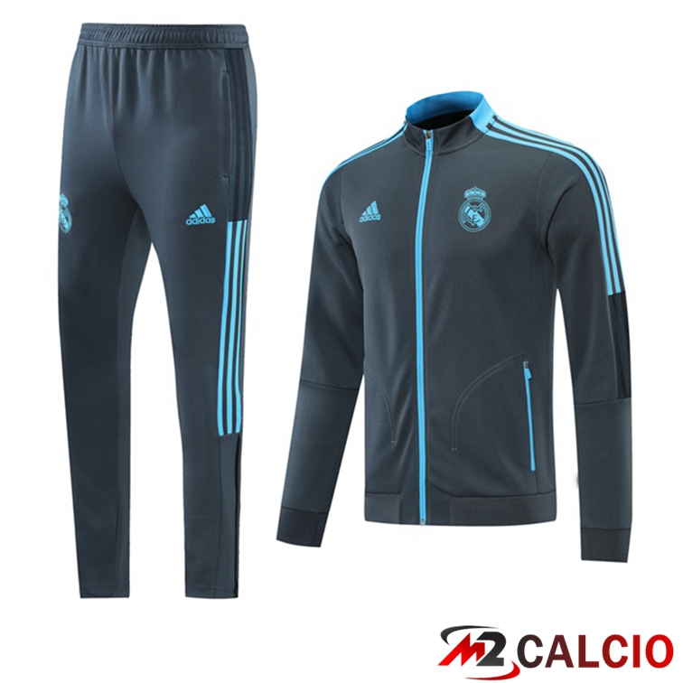 Insieme Tuta Calcio - Giacca Real Madrid Grigio 2021/2022