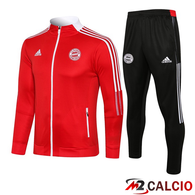Insieme Tuta Calcio - Giacca Bayern Monaco Rosso 2021/2022