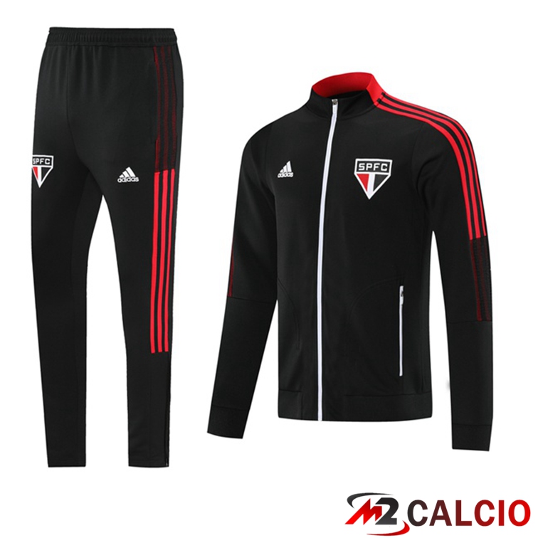 Insieme Tuta Calcio - Giacca Sao Paulo FC Nero 2021/2022