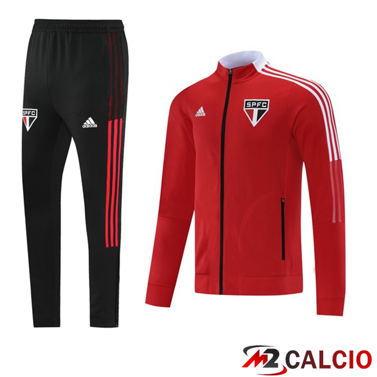 Insieme Tuta Calcio - Giacca Sao Paulo FC Rosso 2021/2022