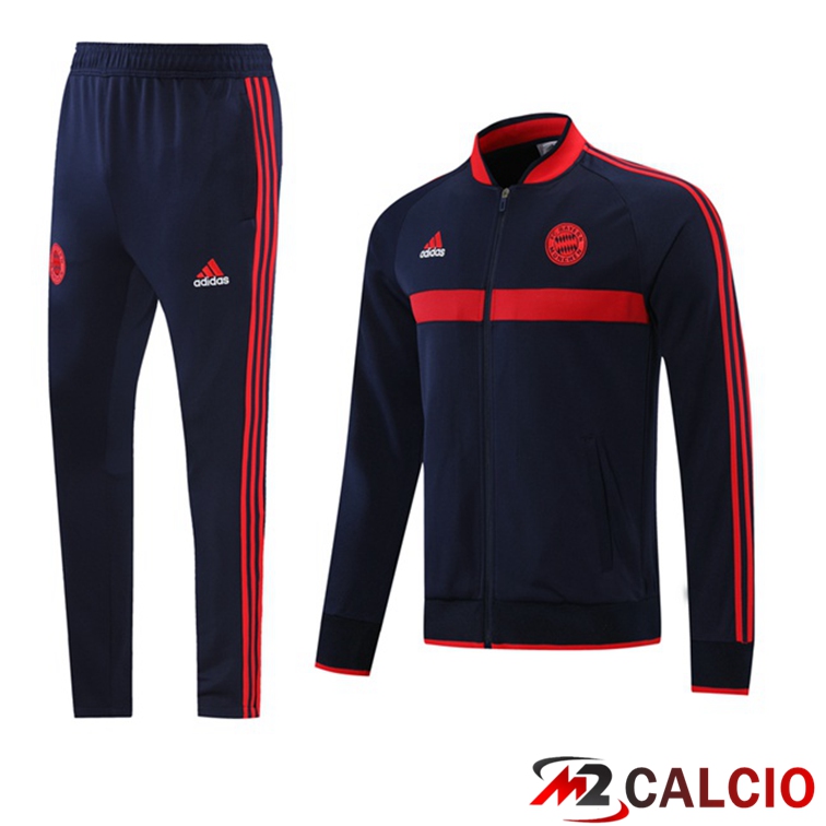 Insieme Tuta Calcio - Giacca Bayern Monaco Blu Reale 2021/2022