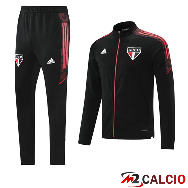 Insieme Tuta Calcio - Giacca Sao Paulo FC Nero 2021/2022