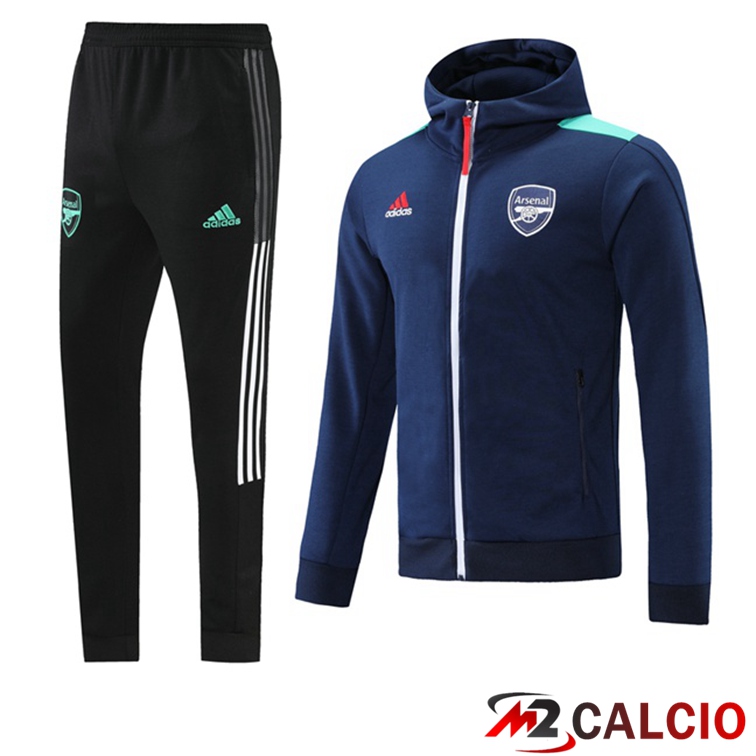 Giacca Con Cappuccio Tuta FC Arsenal Blu Reale 2021/2022