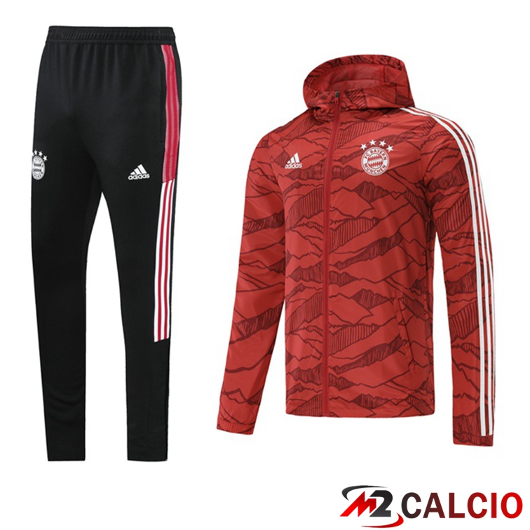 Giacca Con Cappuccio Tuta Bayern Monaco Rosso 2021/2022