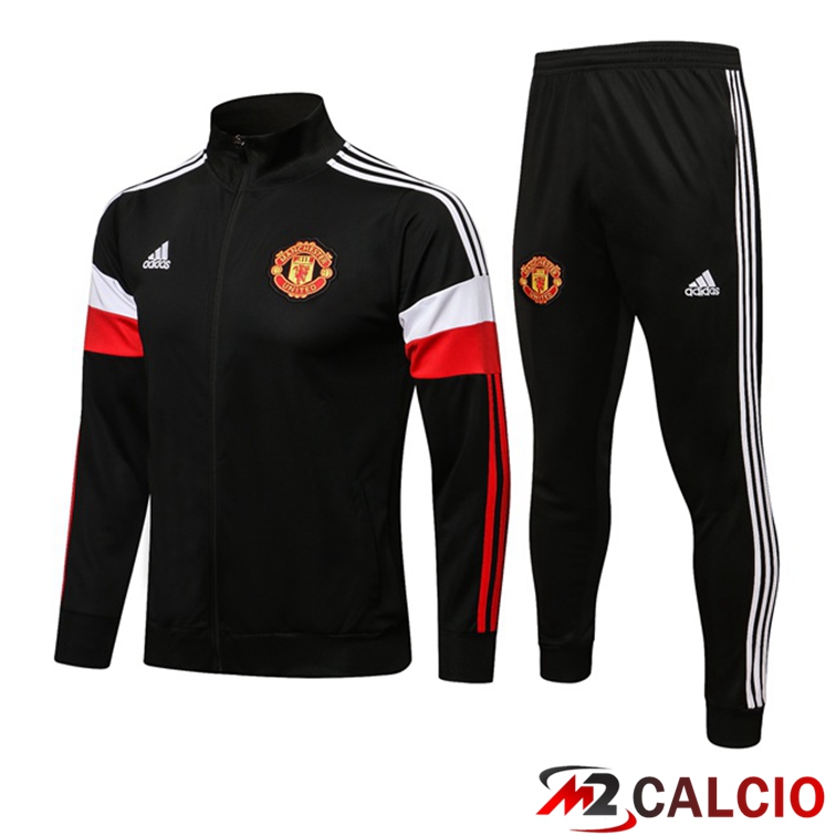 Insieme Tuta Calcio - Giacca Manchester United Nero 2021/2022