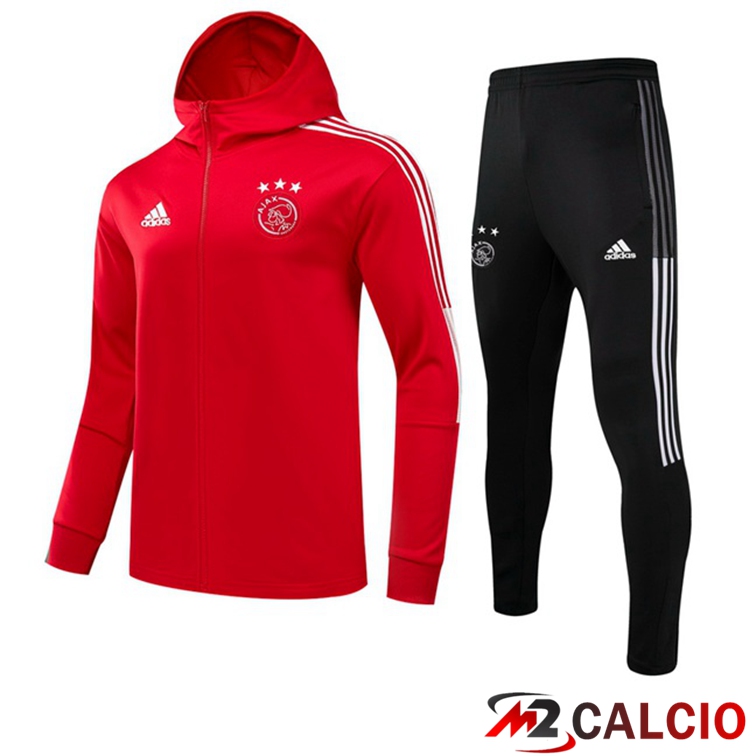 Giacca Con Cappuccio Tuta AFC Ajax Rosso 2021/2022