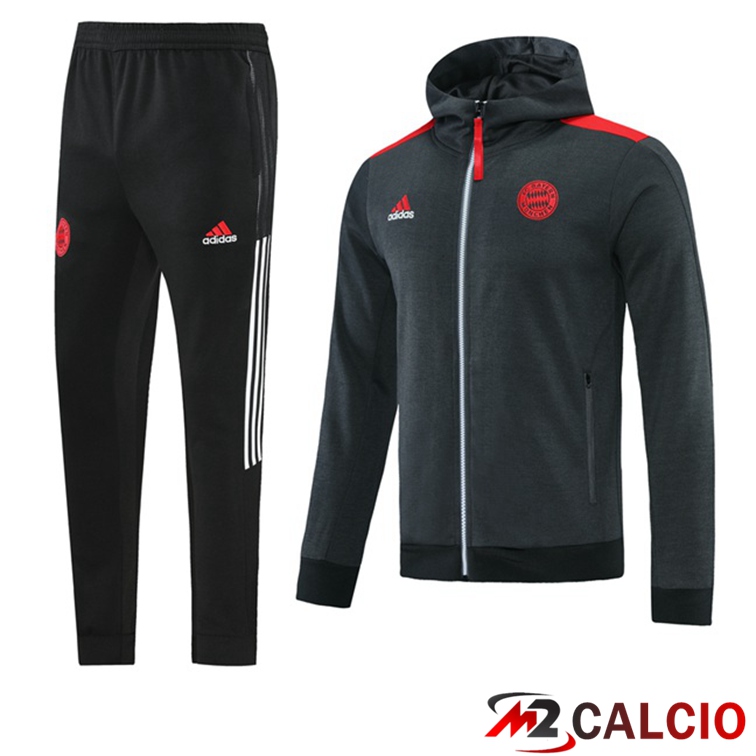 Giacca Con Cappuccio Tuta Bayern Monaco Grigio 2021/2022