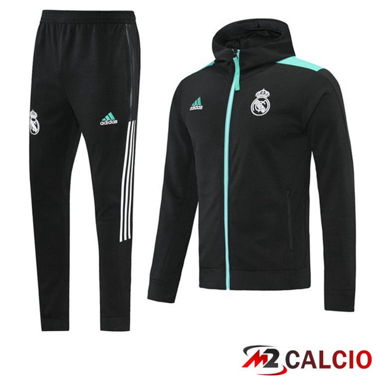 Giacca Con Cappuccio Tuta Real Madrid Nero 2021/2022