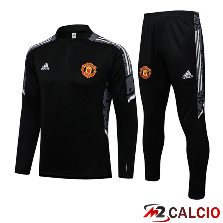 Insieme Tuta Calcio Manchester United Nero 2021/2022