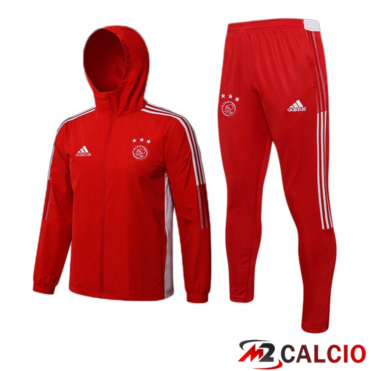 Giacca Con Cappuccio Tuta AFC Ajax Rosso 2021/2022