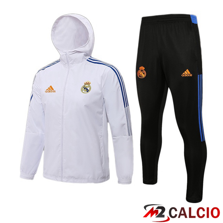 Giacca Con Cappuccio Tuta Real Madrid Bianco 2021/2022