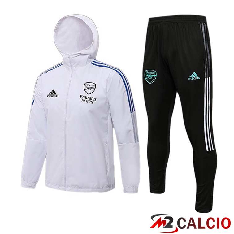 Giacca Con Cappuccio Tuta FC Arsenal Bianco 2021/2022