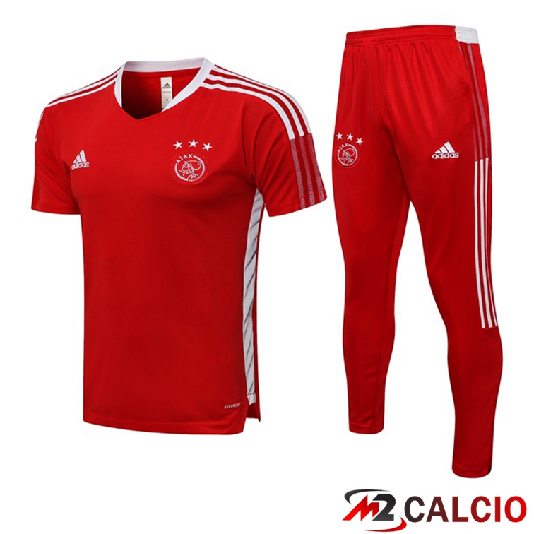 Maglia Allenamento AFC Ajax + Pantaloni Rosso 2021/2022