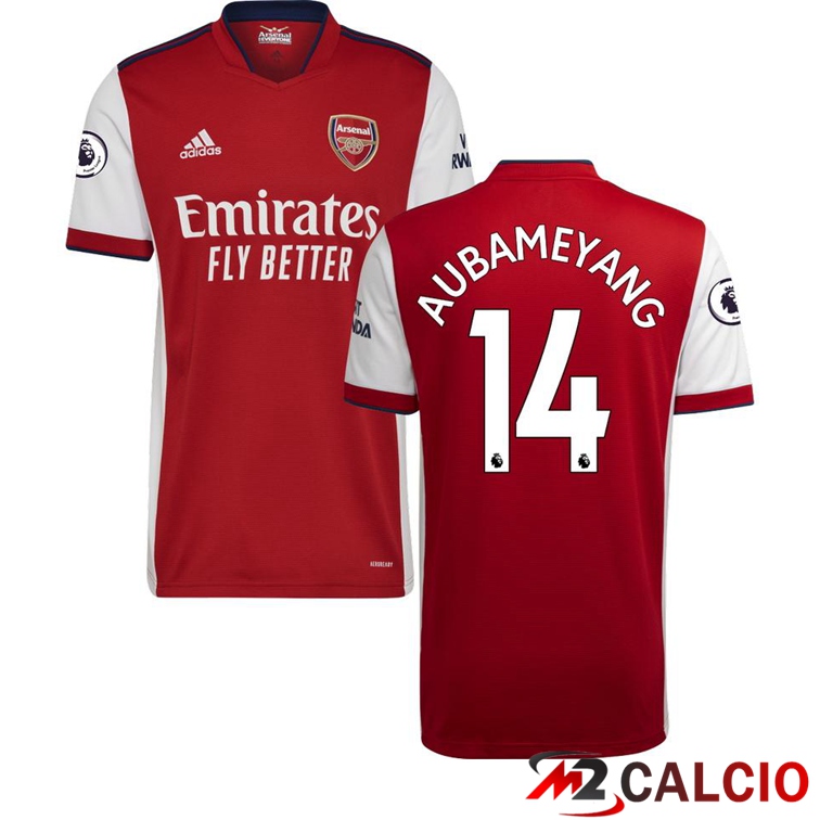 Maglia FC Arsenal (AUBAMEYANG 14) Prima Rosso/Bianco 2021/2022
