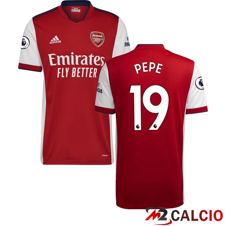 Maglia FC Arsenal (PEPE 19) Prima Rosso/Bianco 2021/2022