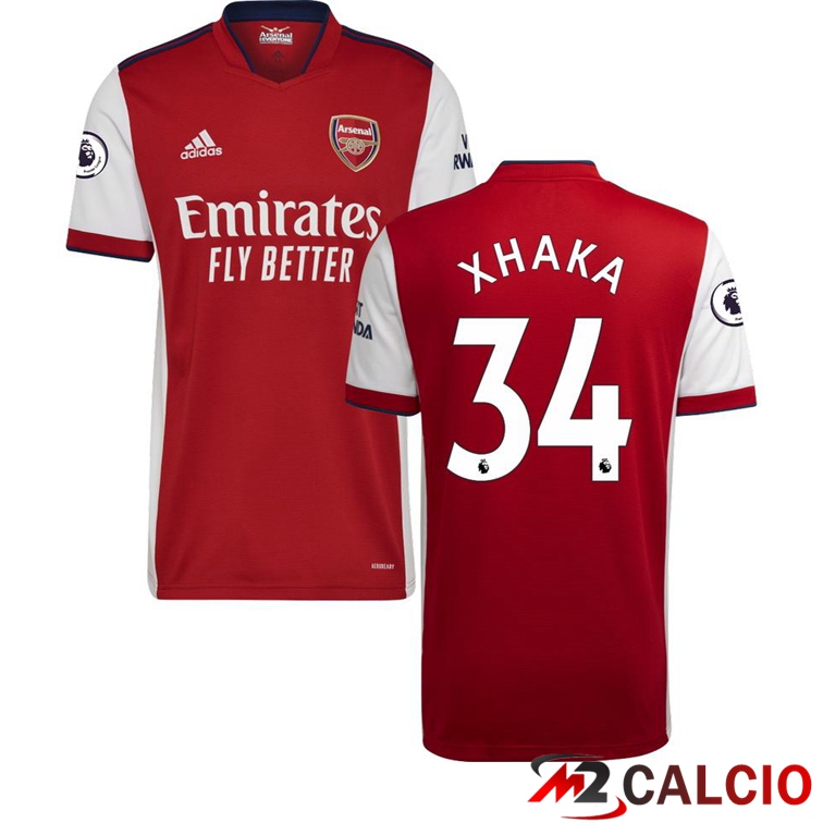Maglia FC Arsenal (XHAKA 34) Prima Rosso/Bianco 2021/2022