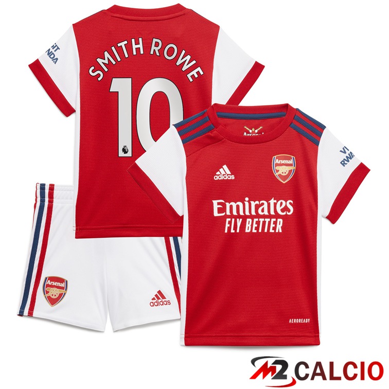 Maglia FC Arsenal (SMITH ROWE 10) Bambino Prima Rosso/Bianco 2021/2022