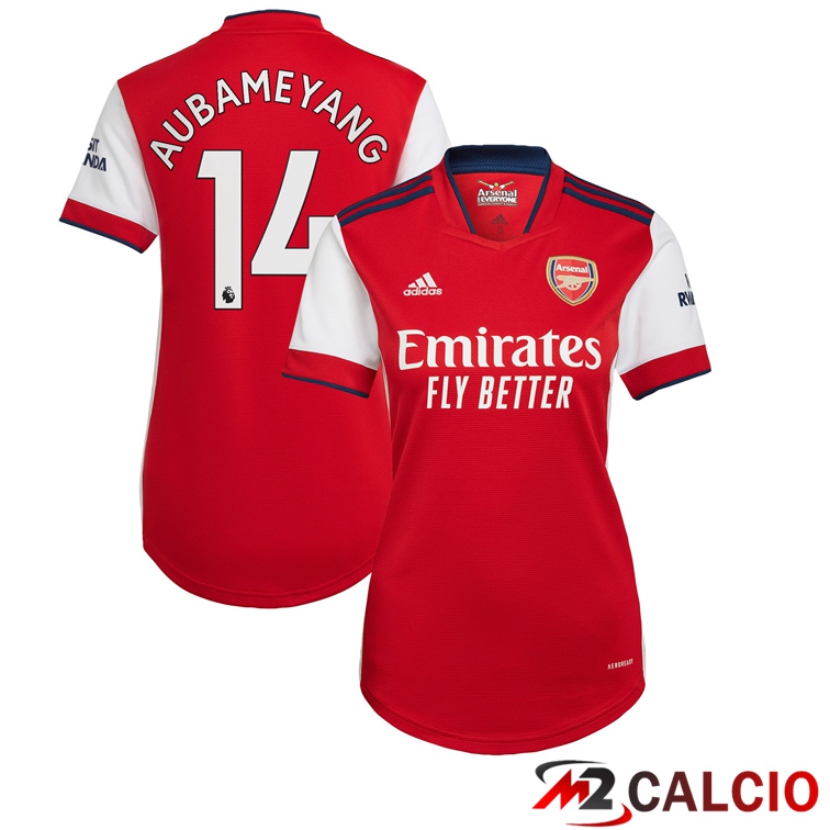 Maglia FC Arsenal (AUBAMEYANG 14) Donna Prima Rosso/Bianco 2021/2022