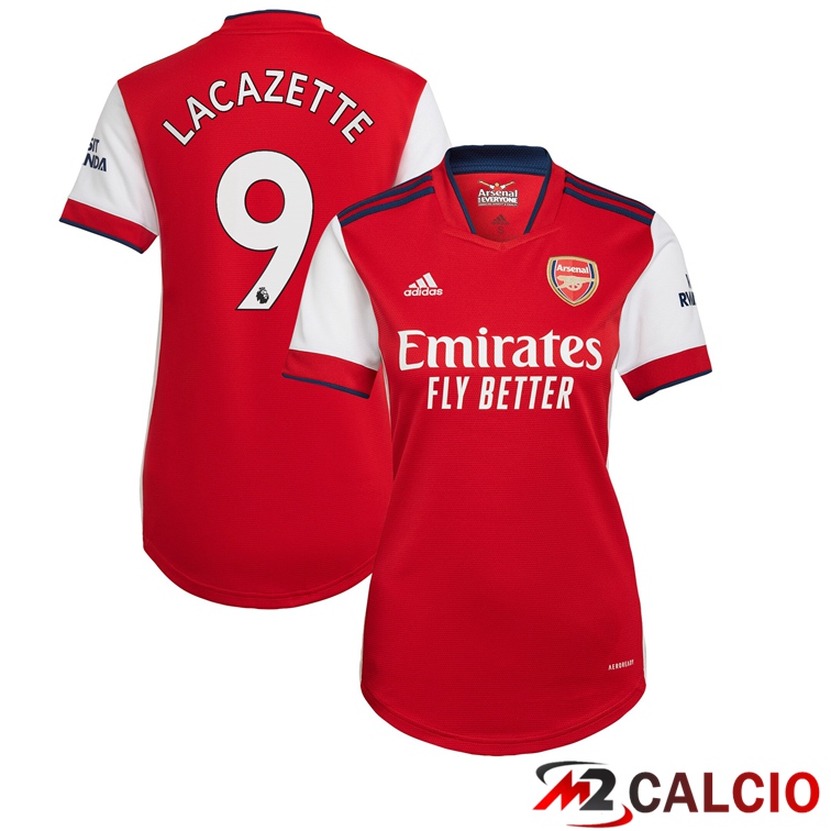 Maglia FC Arsenal (LACAZETTE 9) Donna Prima Rosso/Bianco 2021/2022