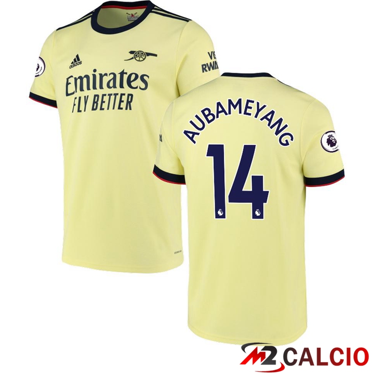 Maglia FC Arsenal (AUBAMEYANG 14) Seconda Giallo 2021/2022
