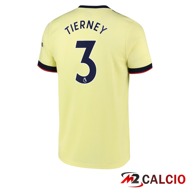 Maglia FC Arsenal (KIERAN TIERNEY 3) Seconda Giallo 2021/2022