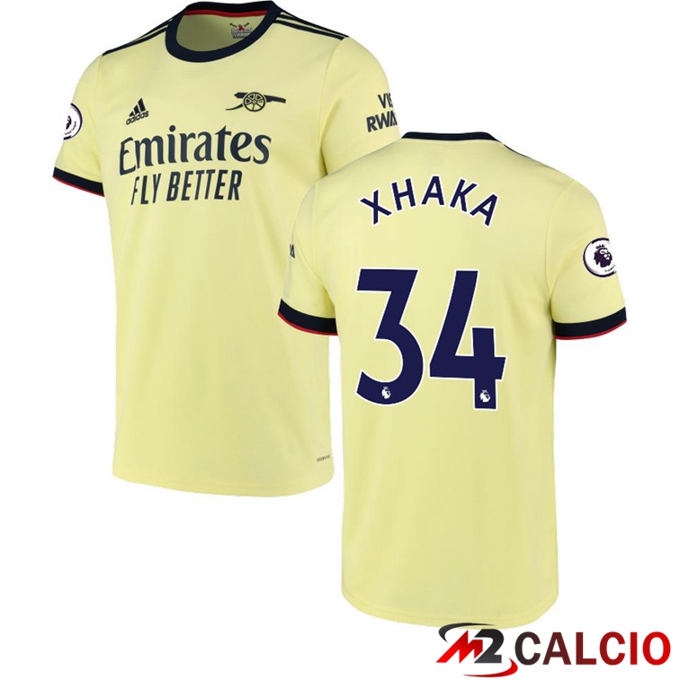Maglia FC Arsenal (XHAKA 34) Seconda Giallo 2021/2022