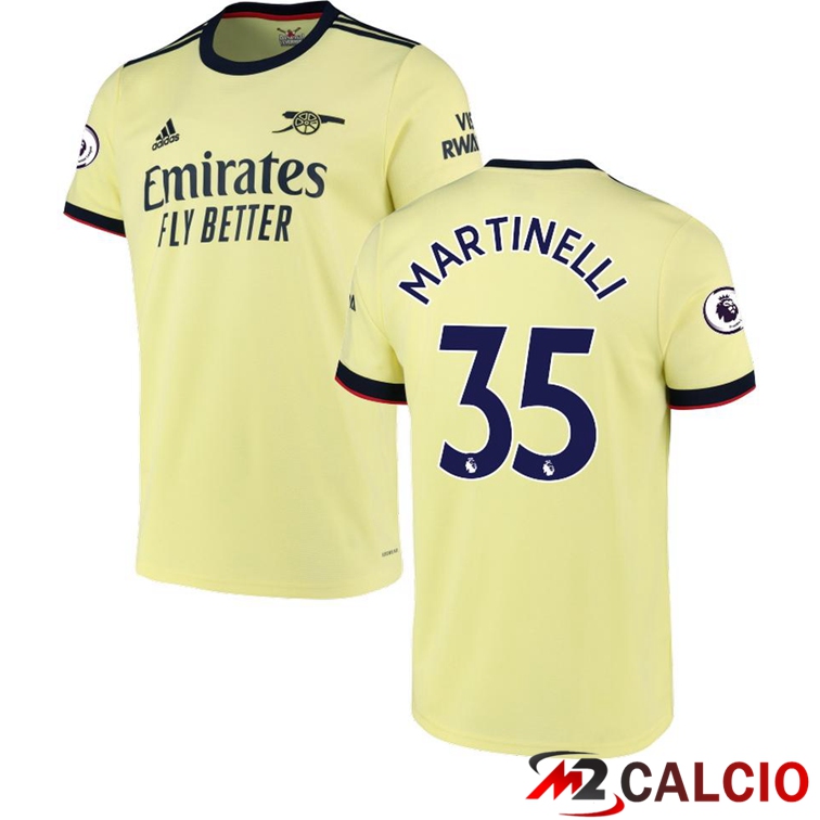 Maglia FC Arsenal (MARTINELLI 35) Seconda Giallo 2021/2022