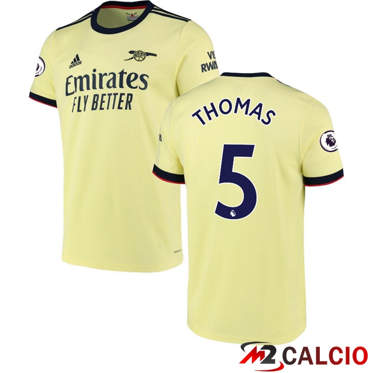 Maglia FC Arsenal (THOMAS PARTEY 5) Seconda Giallo 2021/2022