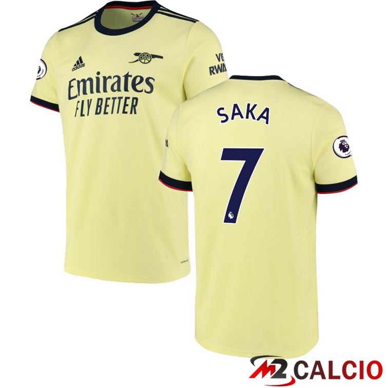 Maglia FC Arsenal (SAKA 7) Seconda Giallo 2021/2022