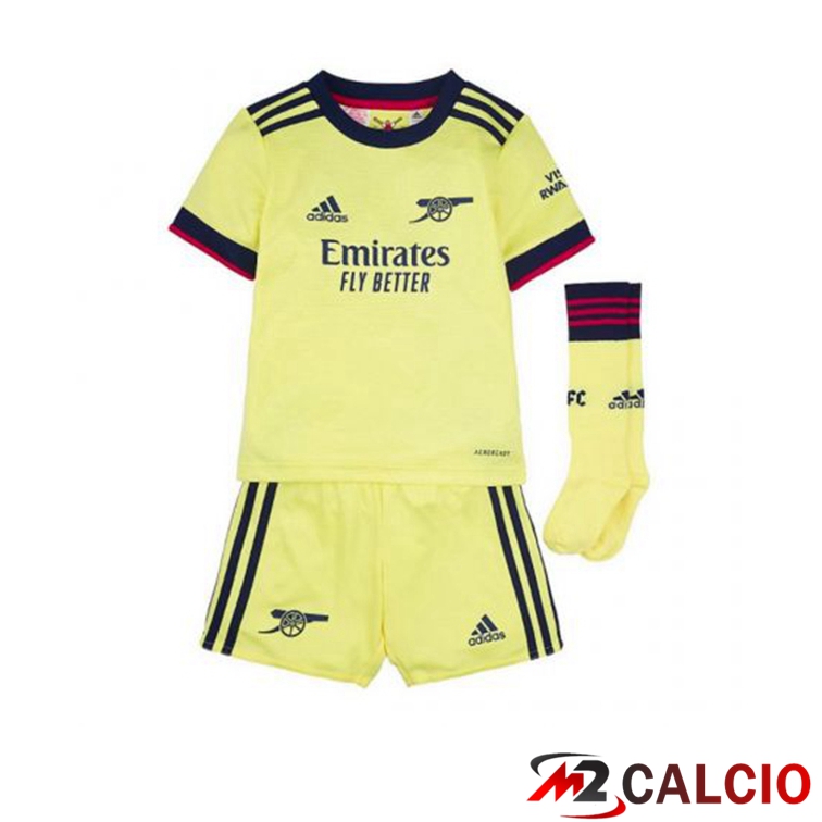 Maglie Calcio FC Arsenal Bambino Seconda Giallo 2021/2022