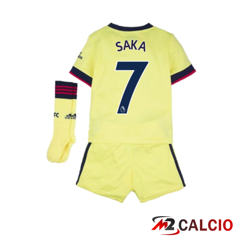 Maglia FC Arsenal (SAKA 7) Bambino Seconda Giallo 2021/2022