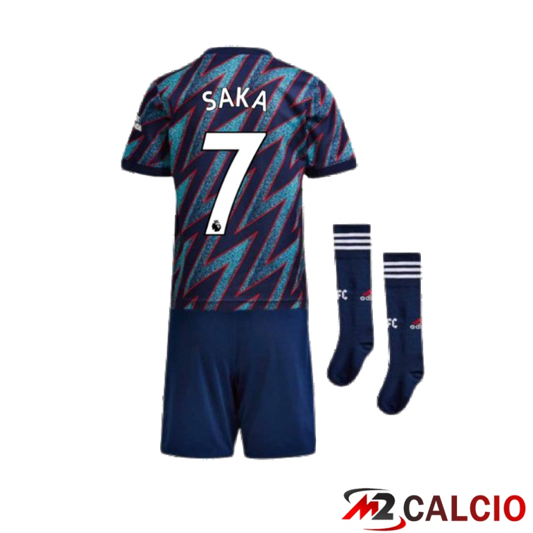 Maglia FC Arsenal (SAKA 7) Bambino Terza Blu 2021/2022