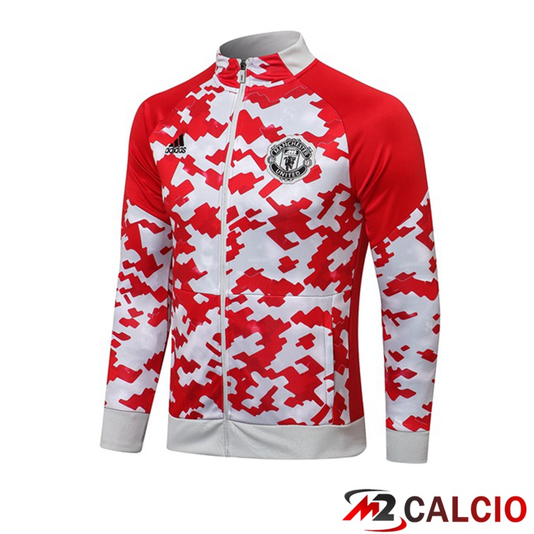 Giacca Calcio Manchester United Rosso Bianco 2021/2022