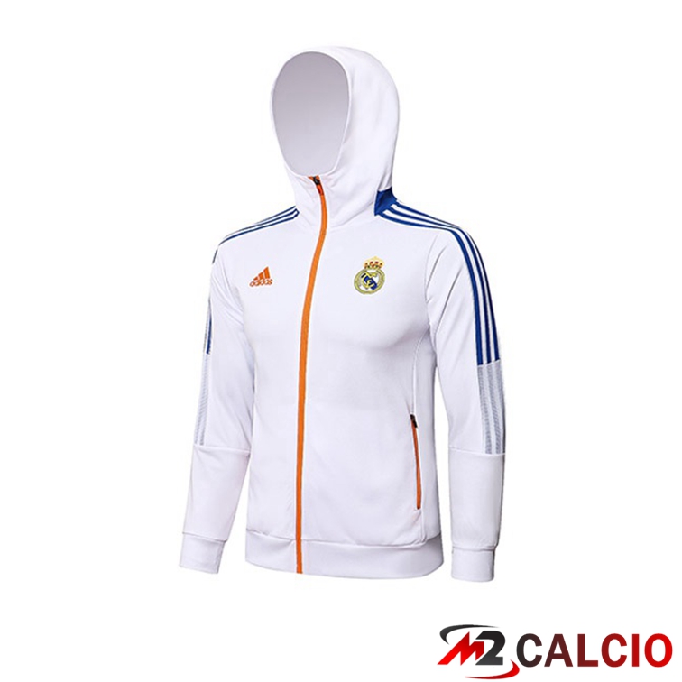 Giacca Con Cappuccio Real Madrid Bianco 2021/2022